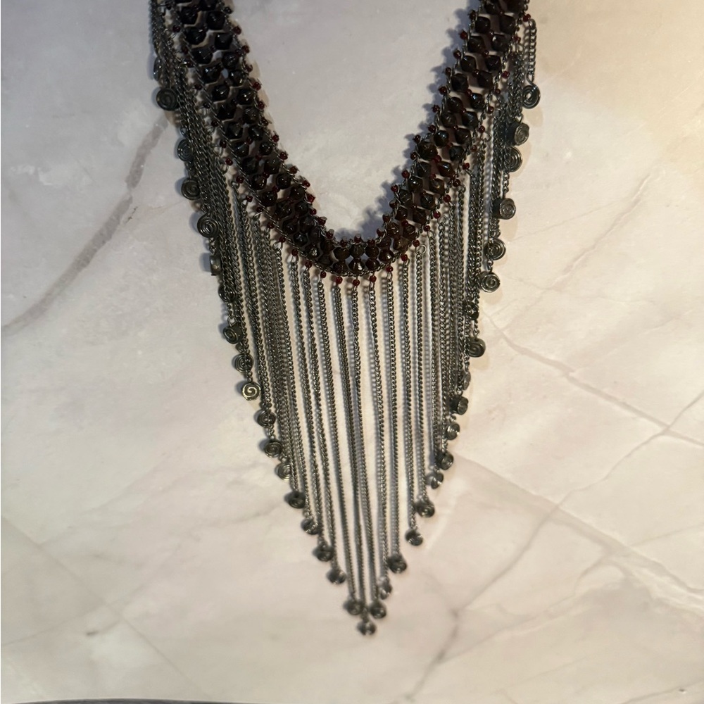 NWOT Free People Ariana OST necklace metal & beads